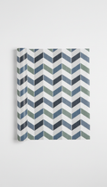 Geometric Chevron Shelf Liner in Moss Tint