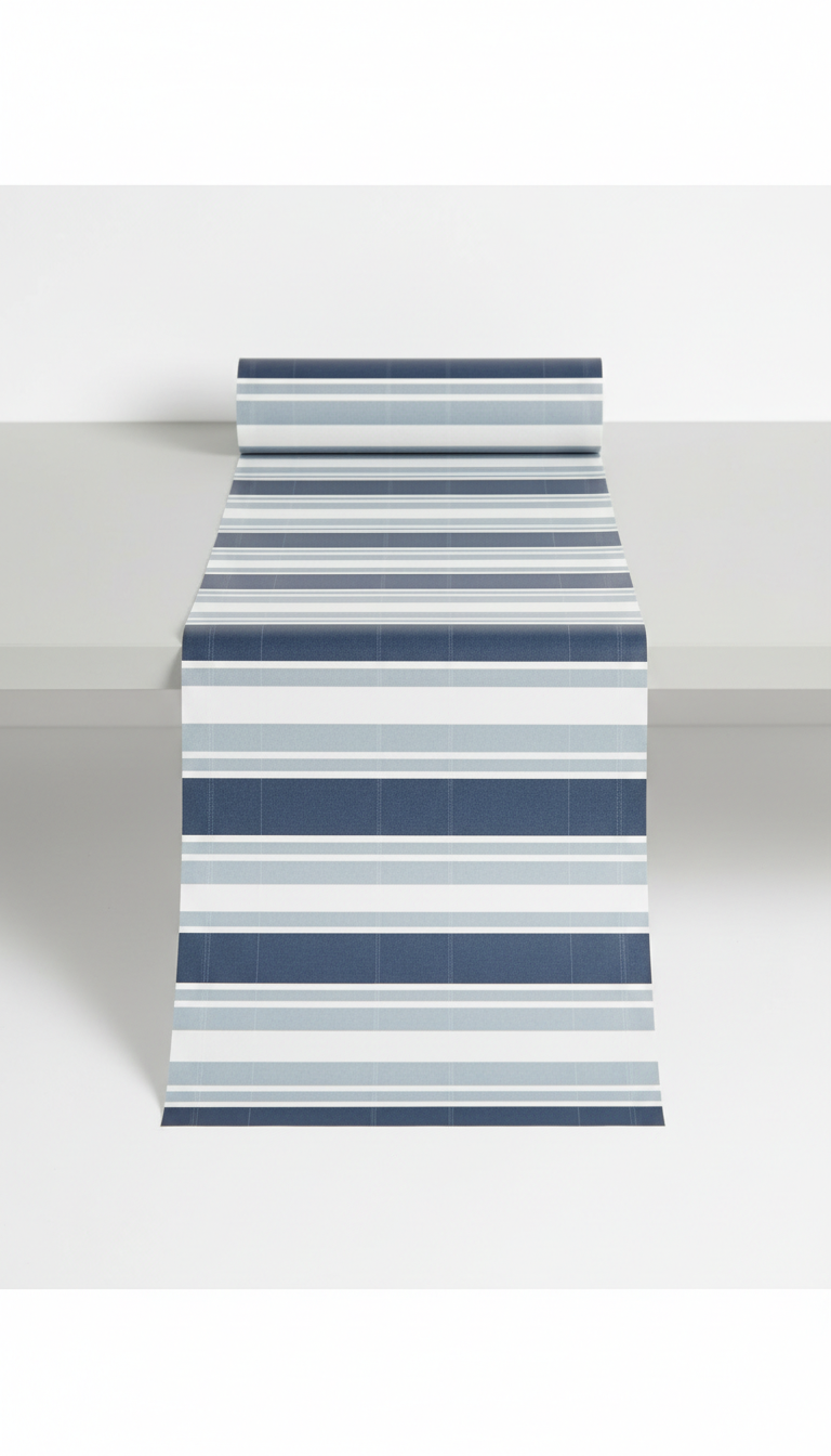 Minimal Stripe Shelf Liner in Slate Blue